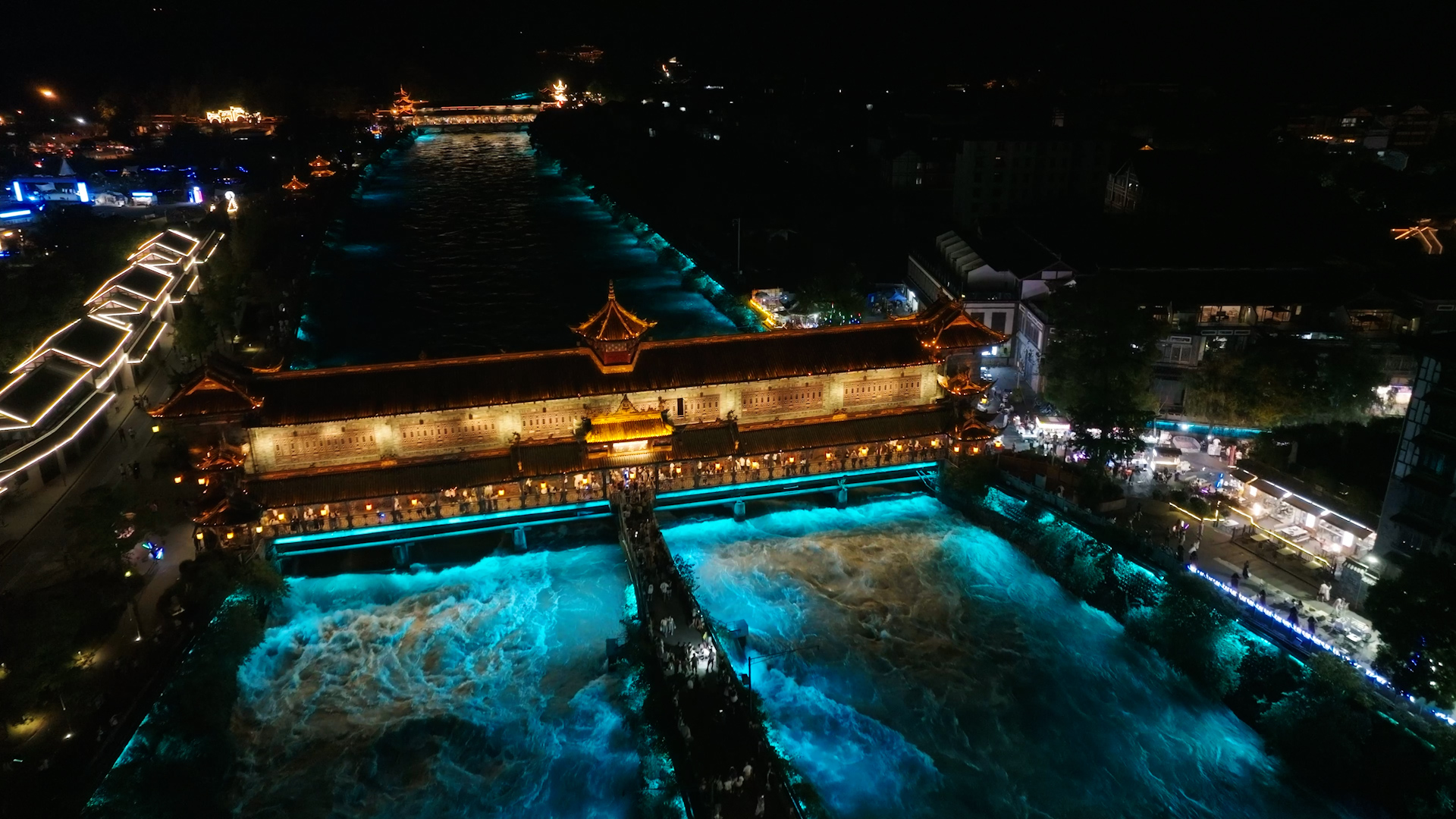 四川省都江堰景区航拍