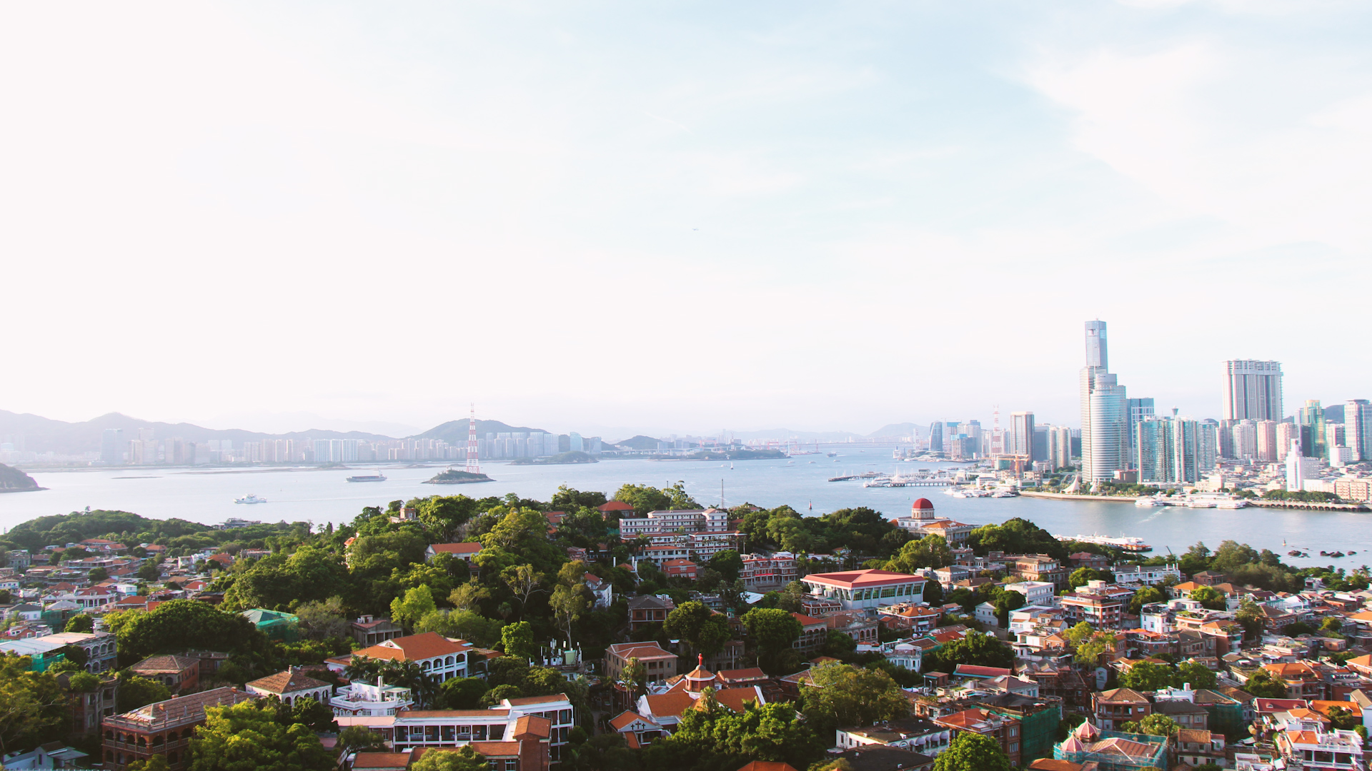 福建省厦门市鼓浪屿风景区航拍